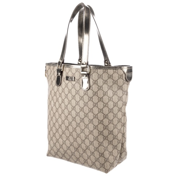 Gucci GG Supreme tote bag purse authentic brown bronze great used condition - Picture 3 of 12